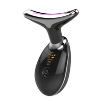 Red Light Therapy for Face, 7 Color LED Face Skin Rejuvenation for Face & Neck Beauty Device, Neck Tightening Device, Glossy Black