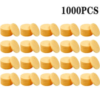 50-1000PCS Compress Face Wash Puff Natural Wood Pulp Sponge Face Wash Puff Foaming Face Puff Cosmetic Puff Face Cleansing Sponge
