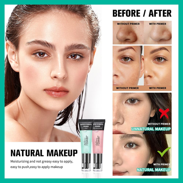 Power Face Primer, Hydrating Face Primer, Moisturizes Primes, Primer Face Makeup, Makeup Primer, Face Primer, Hydrating Primer, Perfect Gel-Based, Hydrating Face Primer (2PCS Pink, Large)