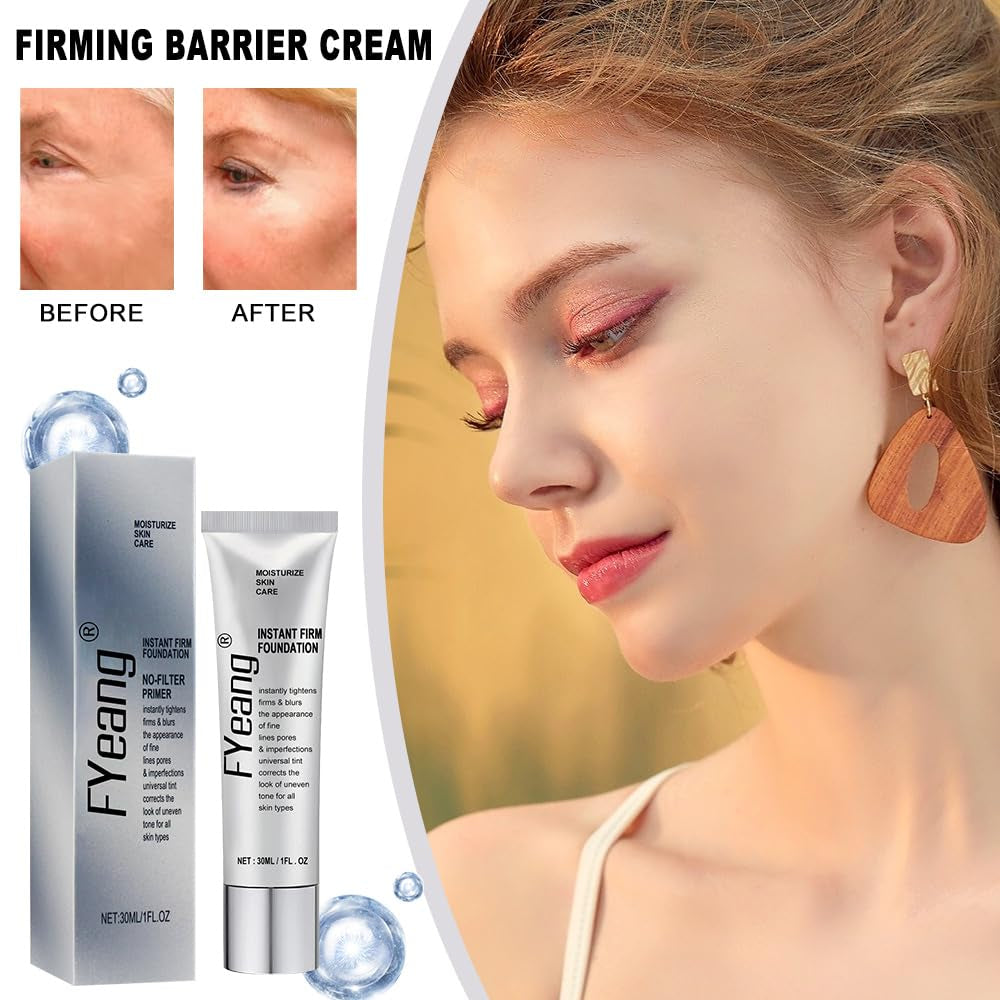 Face Tightener No-Filter Primer, Skin Tightener Primer Face Makeup, Moisturising Pre-Makeup Barrier Cream, Face Blurring Primer for Face before Makeup